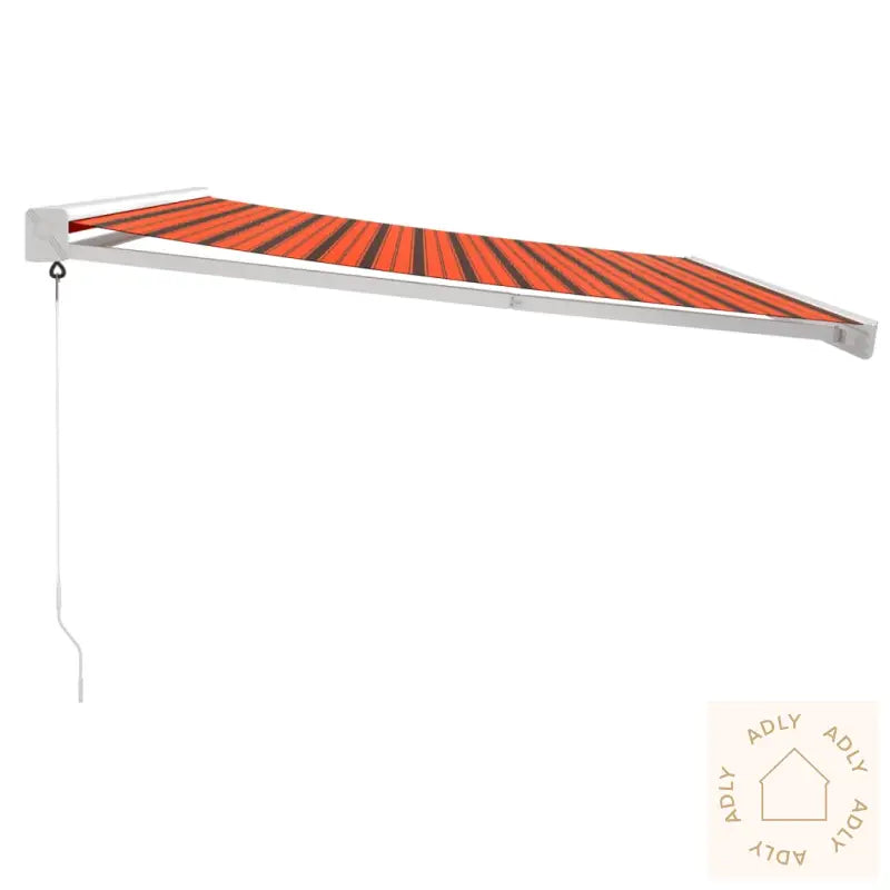 Uttrekkbar Markise Oransje Og Brun 4,5X3 M Stoff Og Aluminium