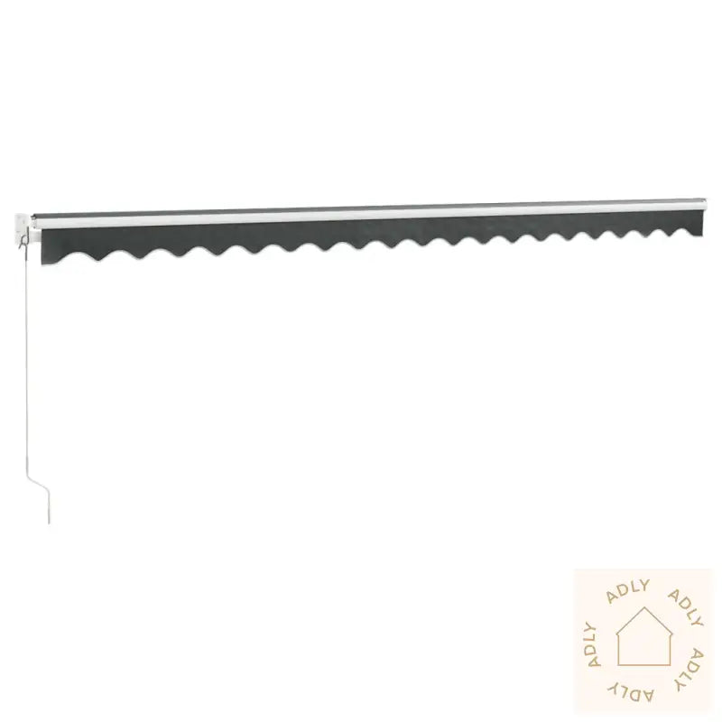 Uttrekkbar Markise Antrasitt 5X3 M Stoff Og Aluminium