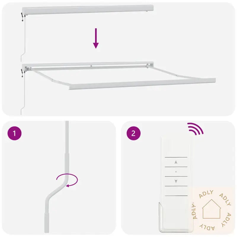 Uttrekkbar Markise Antrasitt Og Hvit 3X2,5 M Stoff Og Aluminium