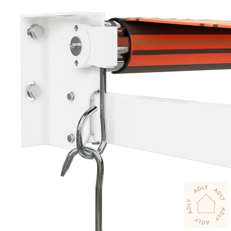 Uttrekkbar Markise Oransje Og Brun 3,5X2,5 M Stoff Og Aluminium