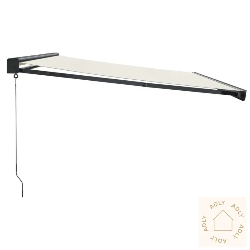 Uttrekkbar Markise Kremhvit 4X3 M Stoff Og Aluminium