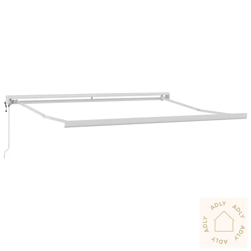 Uttrekkbar Markise Antrasitt Og Hvit 3X2,5 M Stoff Og Aluminium