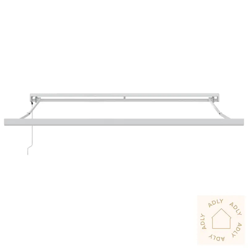 Uttrekkbar Markise Antrasitt Og Hvit 3X2,5 M Stoff Og Aluminium