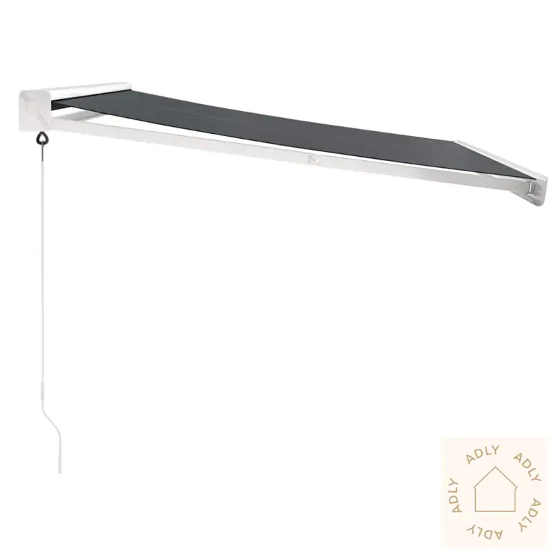 Uttrekkbar Markise Antrasitt 3,5X2,5 M Stoff Og Aluminium