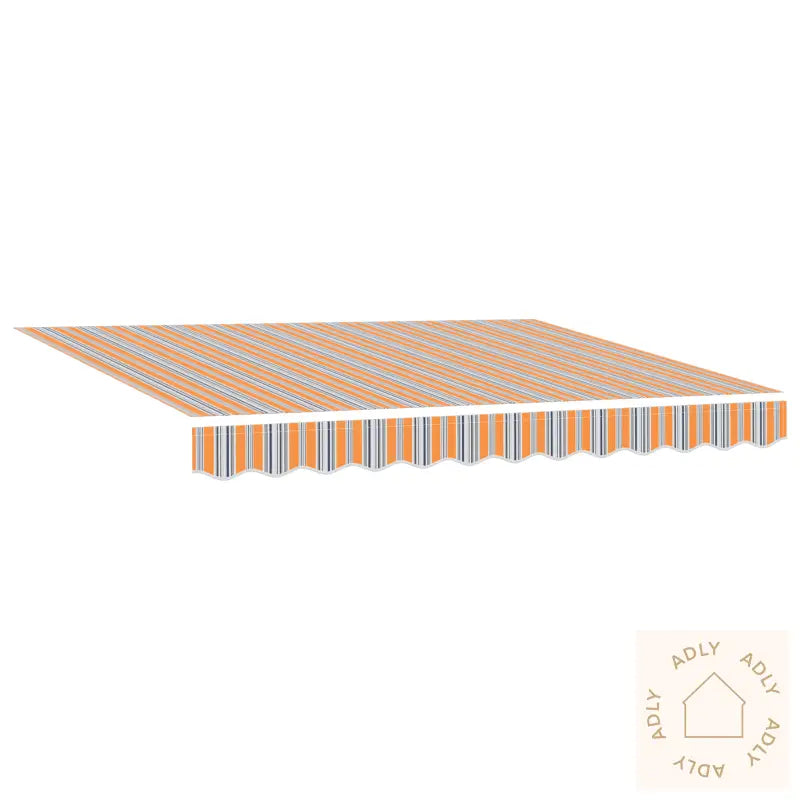 Markise Erstatningsstoff For 3X2 M Ramme Flerfarget Stripe