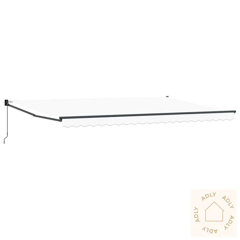 Manuell Uttrekkbar Markise Hvit 500X300 Cm