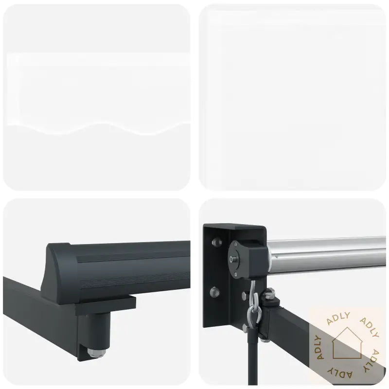 Manuell Uttrekkbar Markise Hvit 500X300 Cm