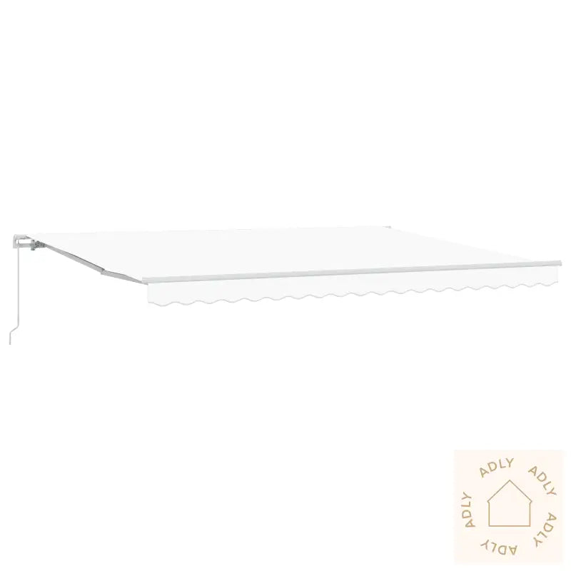 Manuell Uttrekkbar Markise Hvit 450X300 Cm