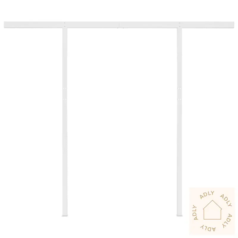 Manuell Uttrekkbar Markise Med Led 3,5X2,5 M Oransje Og Brun