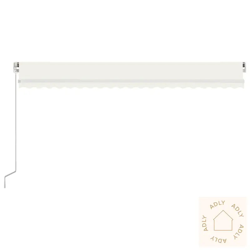 Manuell Uttrekkbar Markise 500X350 Cm Kremhvit