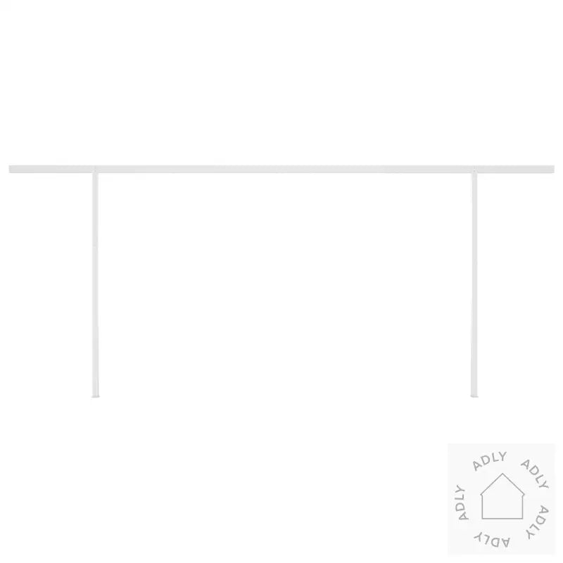 Manuell Uttrekkbar Markise Med Led 6X3 M Oransje Og Brun