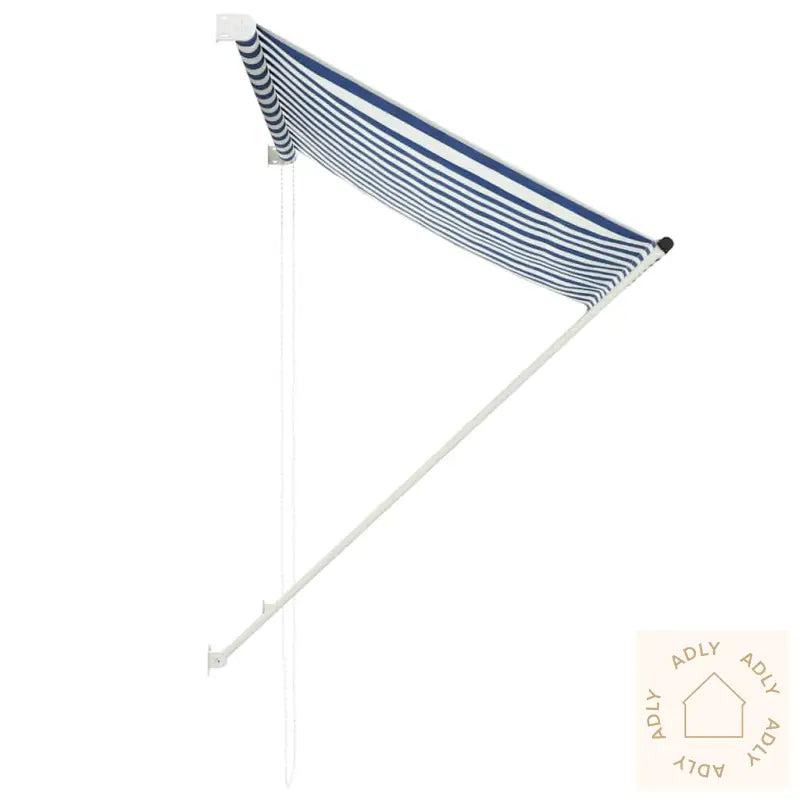 Uttrekkbar Markise 150X150 Cm Blå Og Hvit