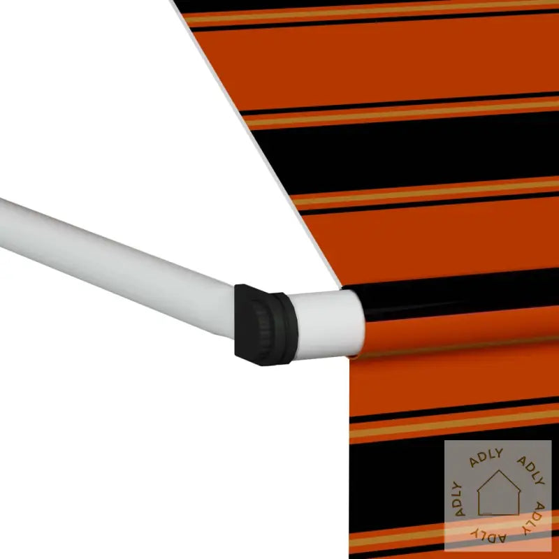 Manuell Uttrekkbar Markise 350 Cm Oransje Og Brun