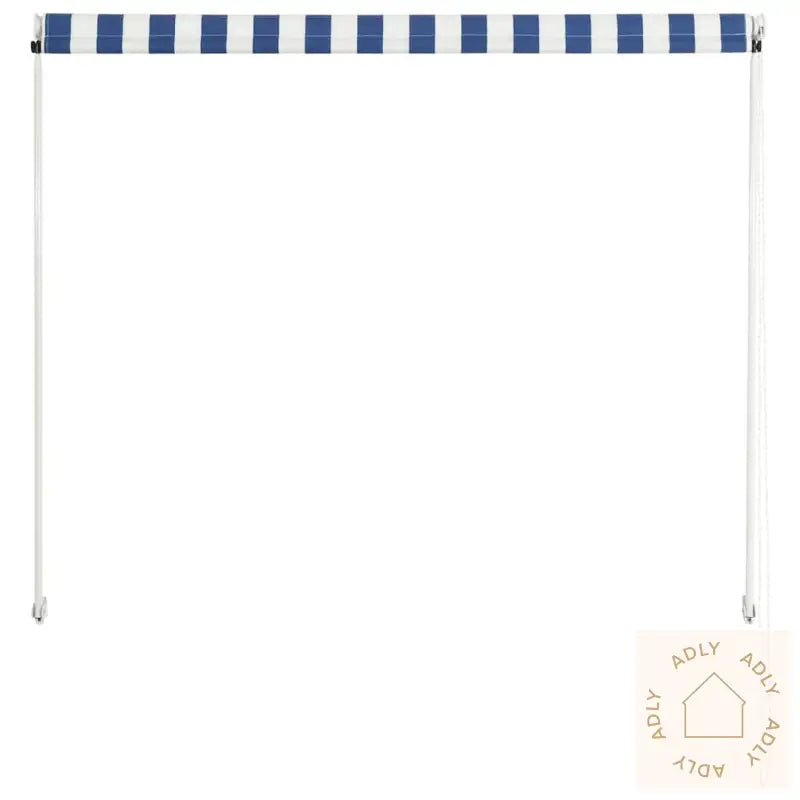 Uttrekkbar Markise 150X150 Cm Blå Og Hvit
