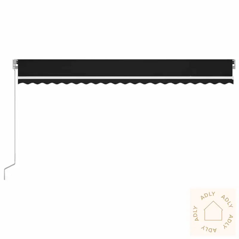 Manuell Uttrekkbar Markise Med Led 500X300 Cm Antrasitt