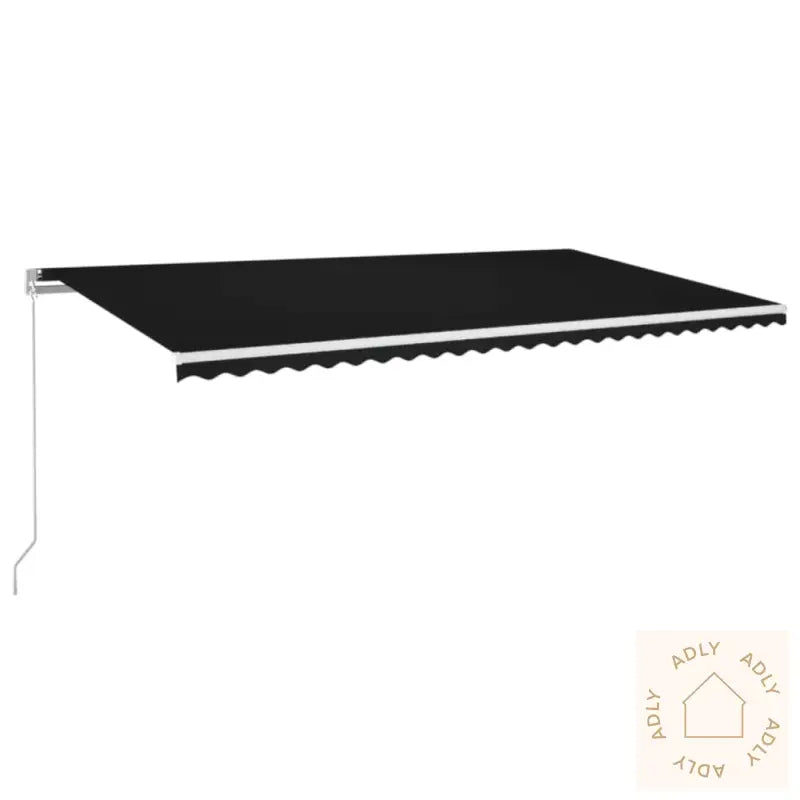 Manuell Uttrekkbar Markise Med Led 600X350 Cm Antrasitt