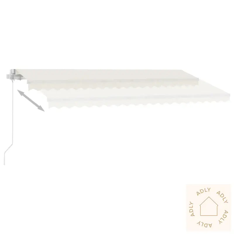 Frittstående Manuell Uttrekkbar Markise 400X300 Cm Kremhvit