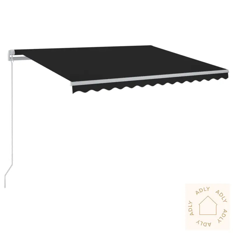 Manuell Uttrekkbar Markise Med Led 300X250 Cm Antrasitt