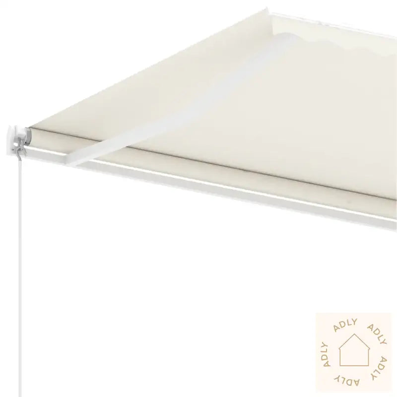 Frittstående Manuell Uttrekkbar Markise 400X300 Cm Kremhvit