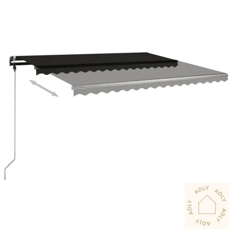 Frittstående Manuell Uttrekkbar Markise 450X350 Cm Antrasitt