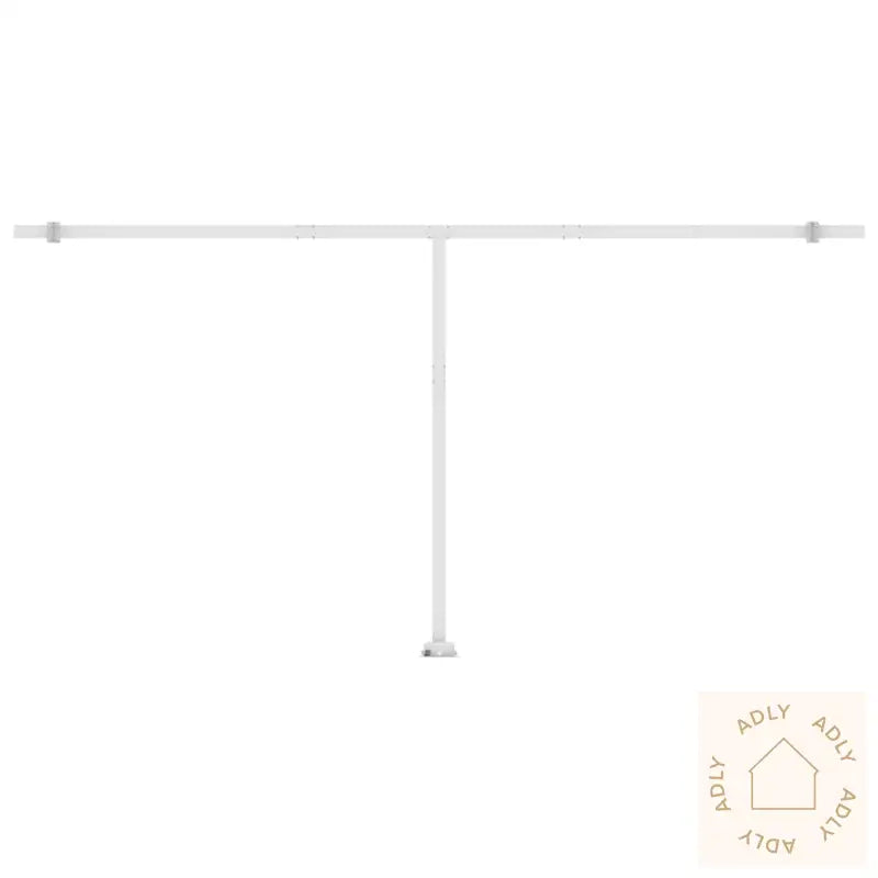 Manuell Uttrekkbar Markise Med Led 600X300 Cm Kremhvit