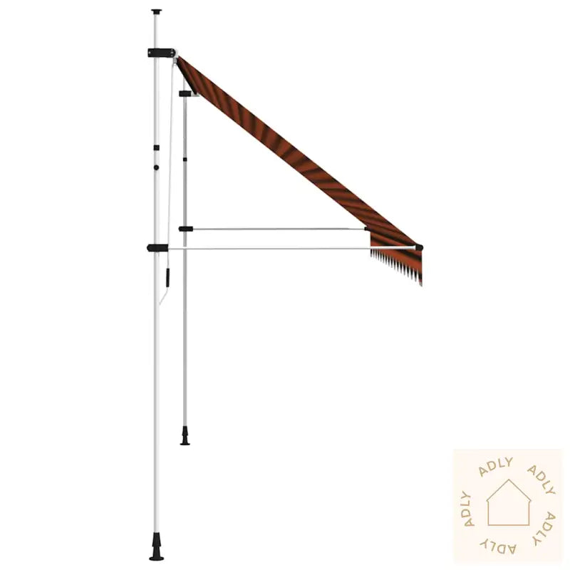 Manuell Uttrekkbar Markise 400 Cm Oransje Og Brun