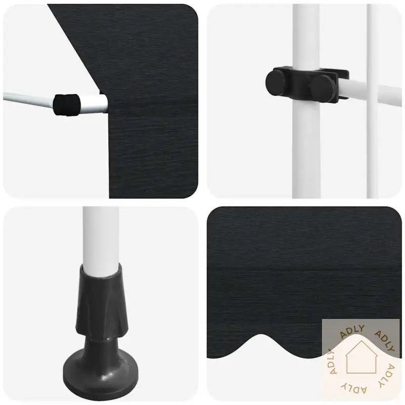 Manuell Uttrekkbar Markise 200 Cm Antrasitt