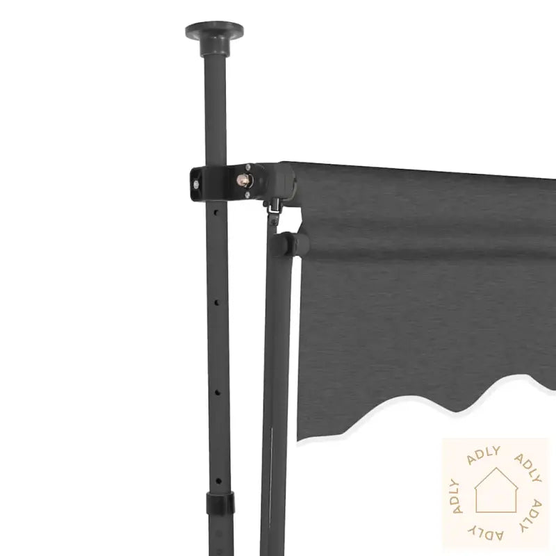 Manuell Uttrekkbar Markise Med Led 150 Cm Antrasitt