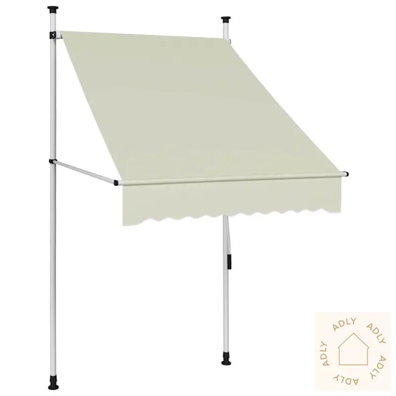 Manuell Uttrekkbar Markise 100 Cm Kremhvit