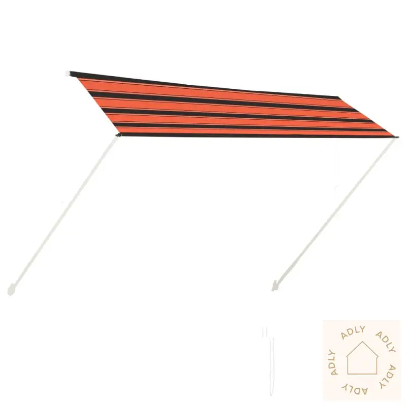Uttrekkbar Markise 300X150 Cm Oransje Og Brun