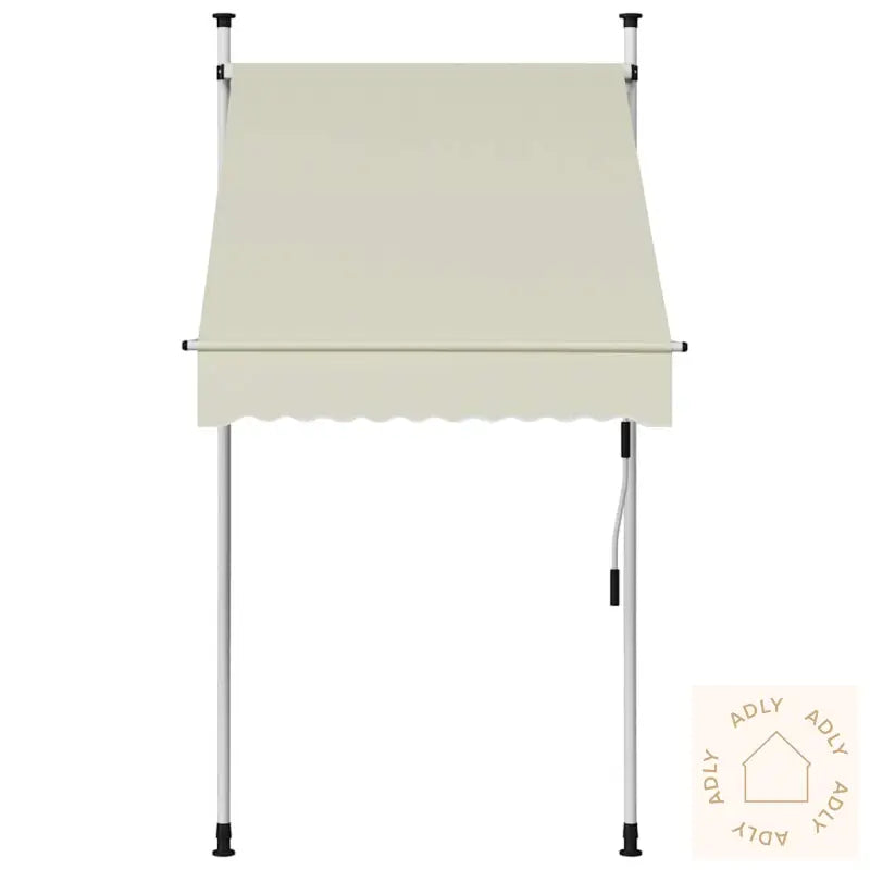 Manuell Uttrekkbar Markise 100 Cm Kremhvit
