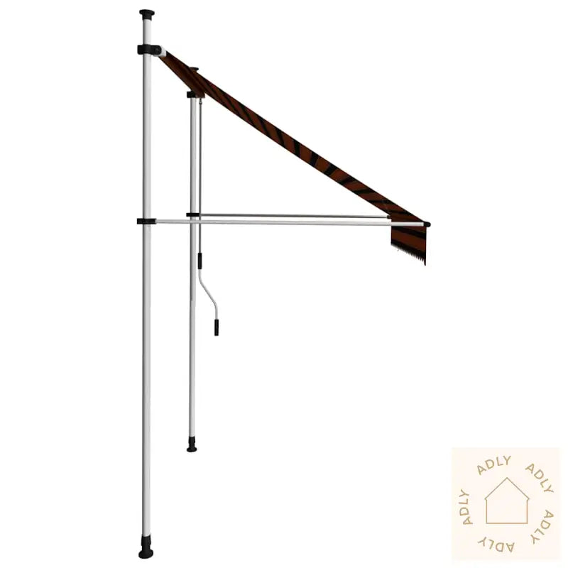 Manuell Uttrekkbar Markise 200 Cm Oransje Og Brun