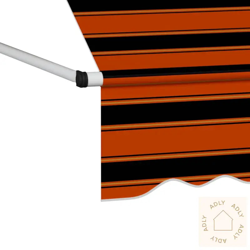 Manuell Uttrekkbar Markise 200 Cm Oransje Og Brun