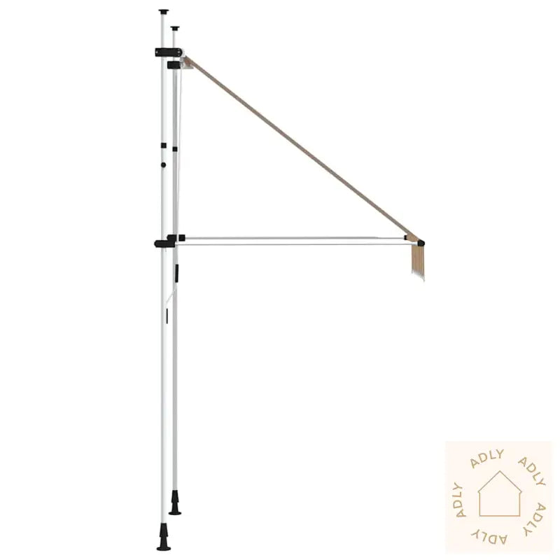 Manuell Uttrekkbar Markise 100 Cm Oransje Og Hvite Striper