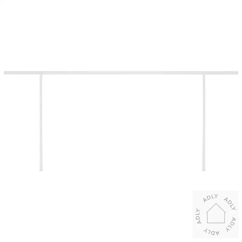 Manuell Uttrekkbar Markise Med Stolper 6X3 M Kremhvit