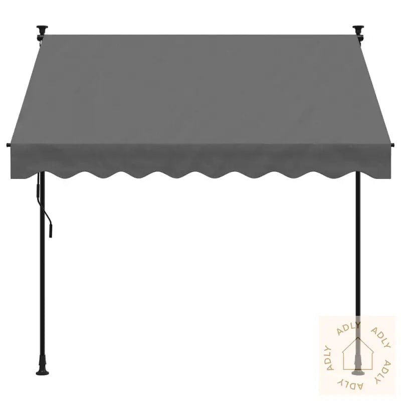 Uttrekkbar Markise Antrasitt 200X150 Cm Stoff Og Stål