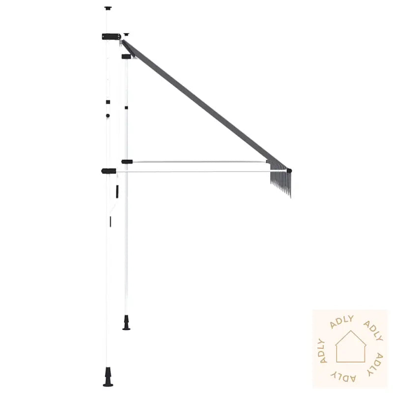 Manuell Uttrekkbar Markise 250 Cm Blå Og Hvite Striper