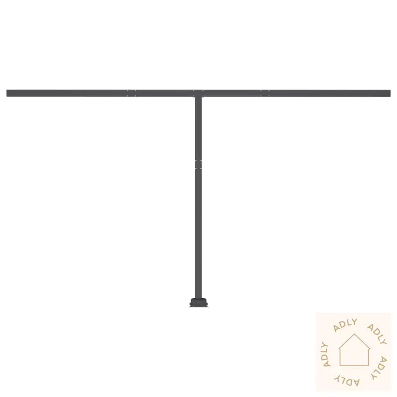 Frittstående Manuell Uttrekkbar Markise 450X350 Cm Gul/Hvit