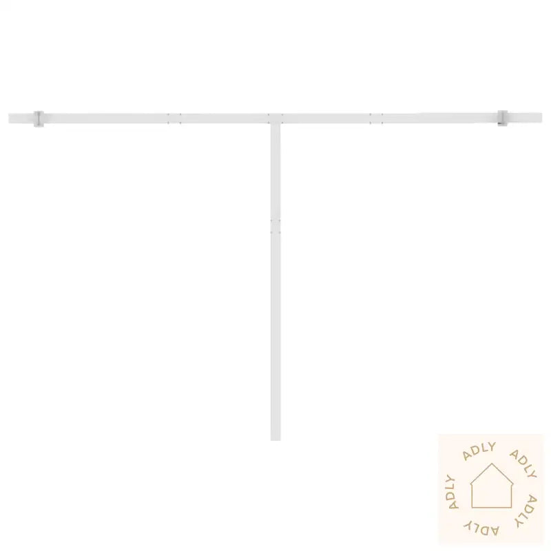 Manuell Uttrekkbar Markise Med Led 450X350 Cm Gul Og Hvit