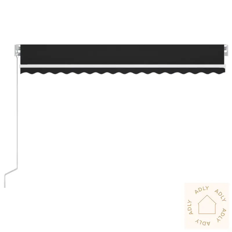 Manuell Uttrekkbar Markise Med Led 450X300 Cm Antrasitt