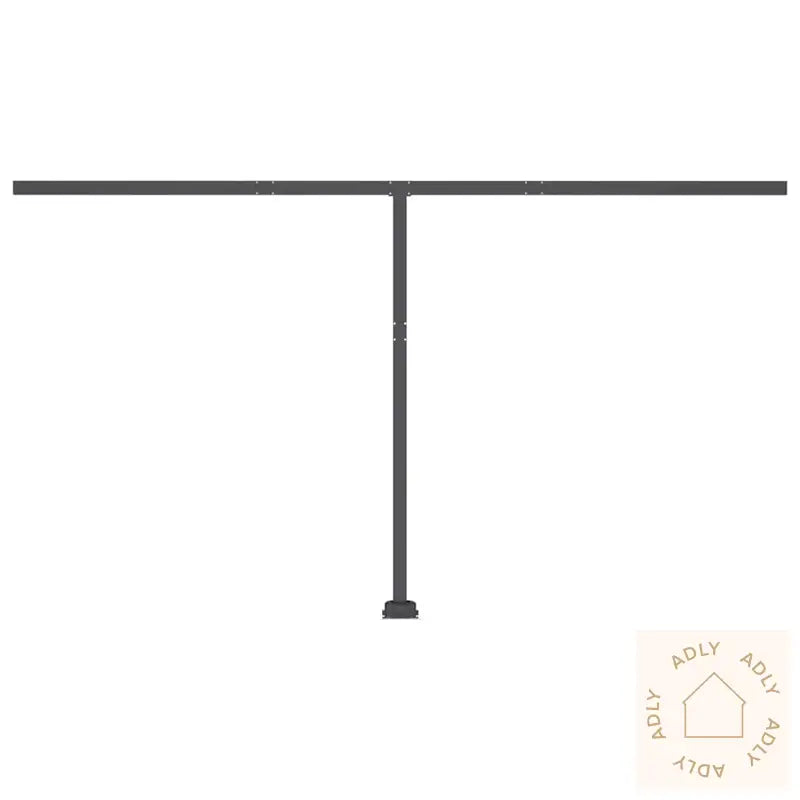 Manuell Uttrekkbar Markise Med Led 400X300 Cm Gul Og Hvit