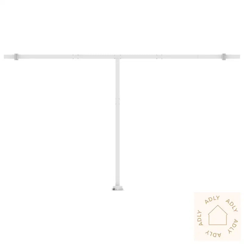Manuell Uttrekkbar Markise Med Led 500X350 Cm Kremhvit