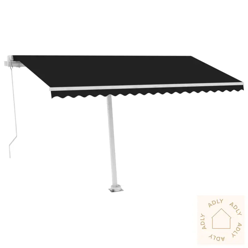 Frittstående Manuell Uttrekkbar Markise 400X350 Cm Antrasitt
