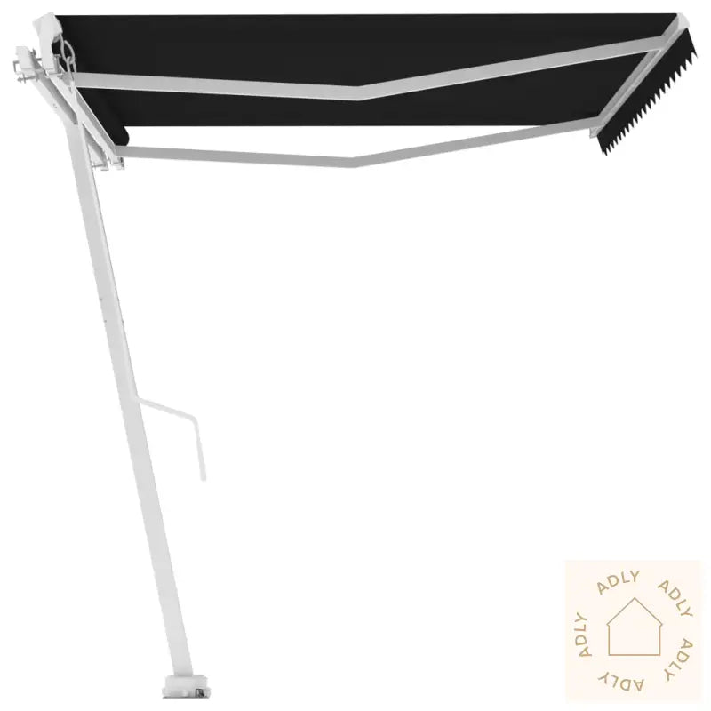 Frittstående Manuell Uttrekkbar Markise 400X350 Cm Antrasitt