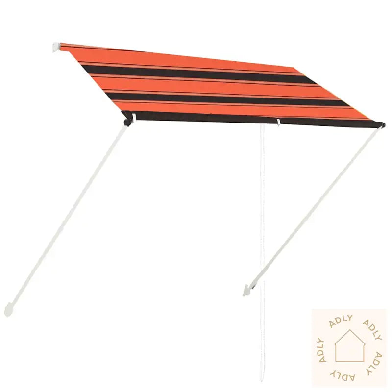 Uttrekkbar Markise 200X150 Cm Oransje Og Brun