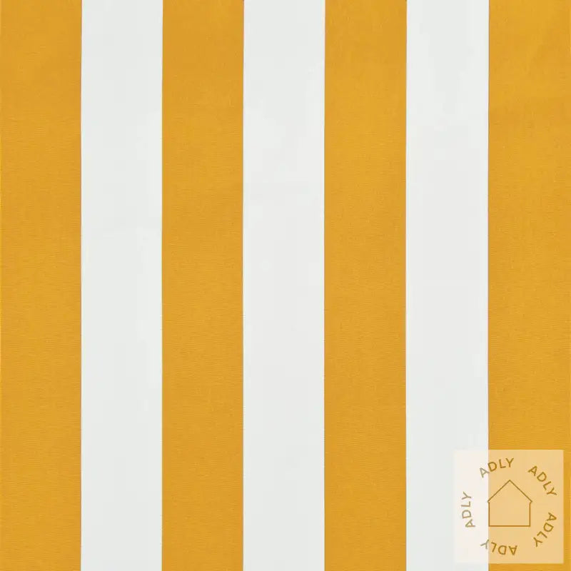 Uttrekkbar Markise 100X150 Cm Gul Og Hvit