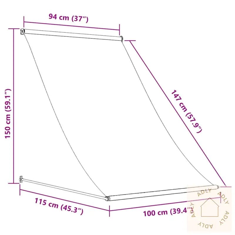 Uttrekkbar Markise 100X150 Cm Oransje Og Brun