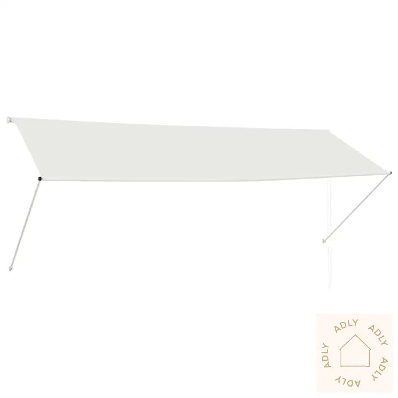 Uttrekkbar Markise 350X150 Cm Kremhvit