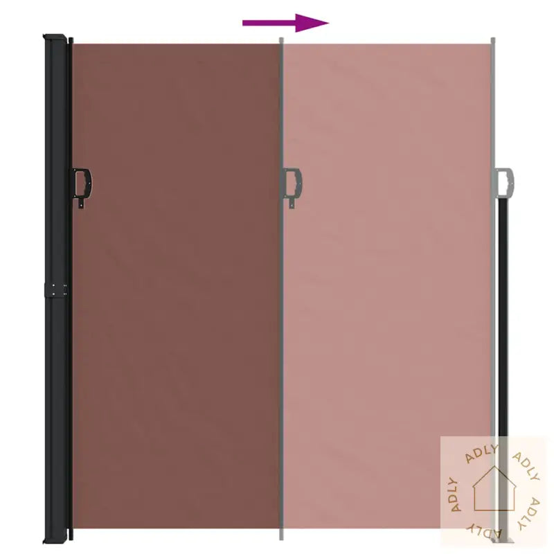 Uttrekkbar Sidemarkise 220X600 Cm Brun