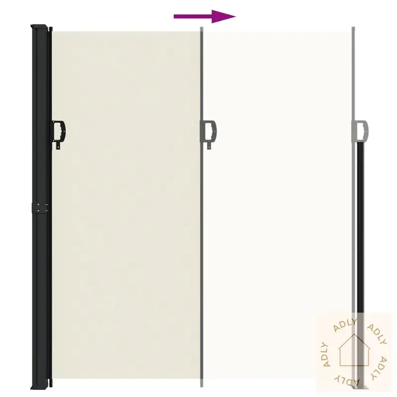 Uttrekkbar Sidemarkise 220X600 Cm Kremhvit
